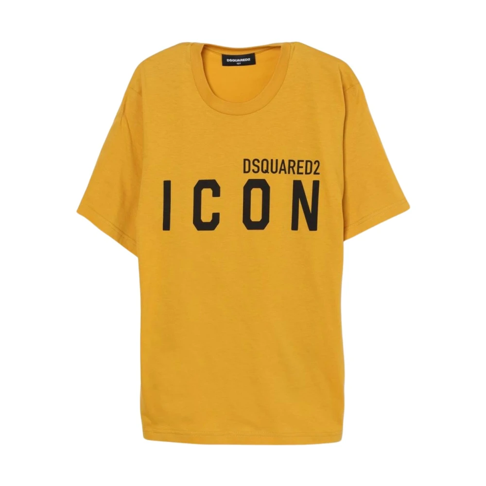 Dsquared2 Boys Yellow Kids Short Sleeves Icon T-Shirt