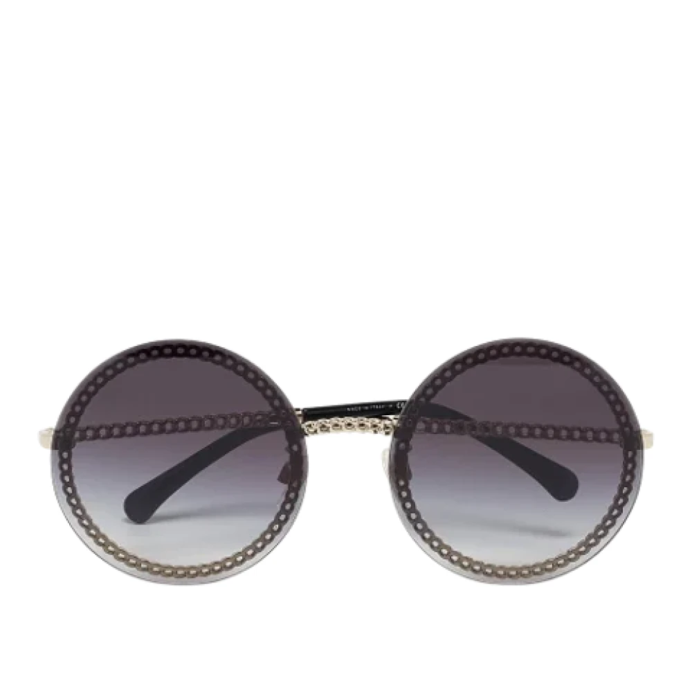 Chanel Vintage Pre-owned Acetate sunglasses Black Dames