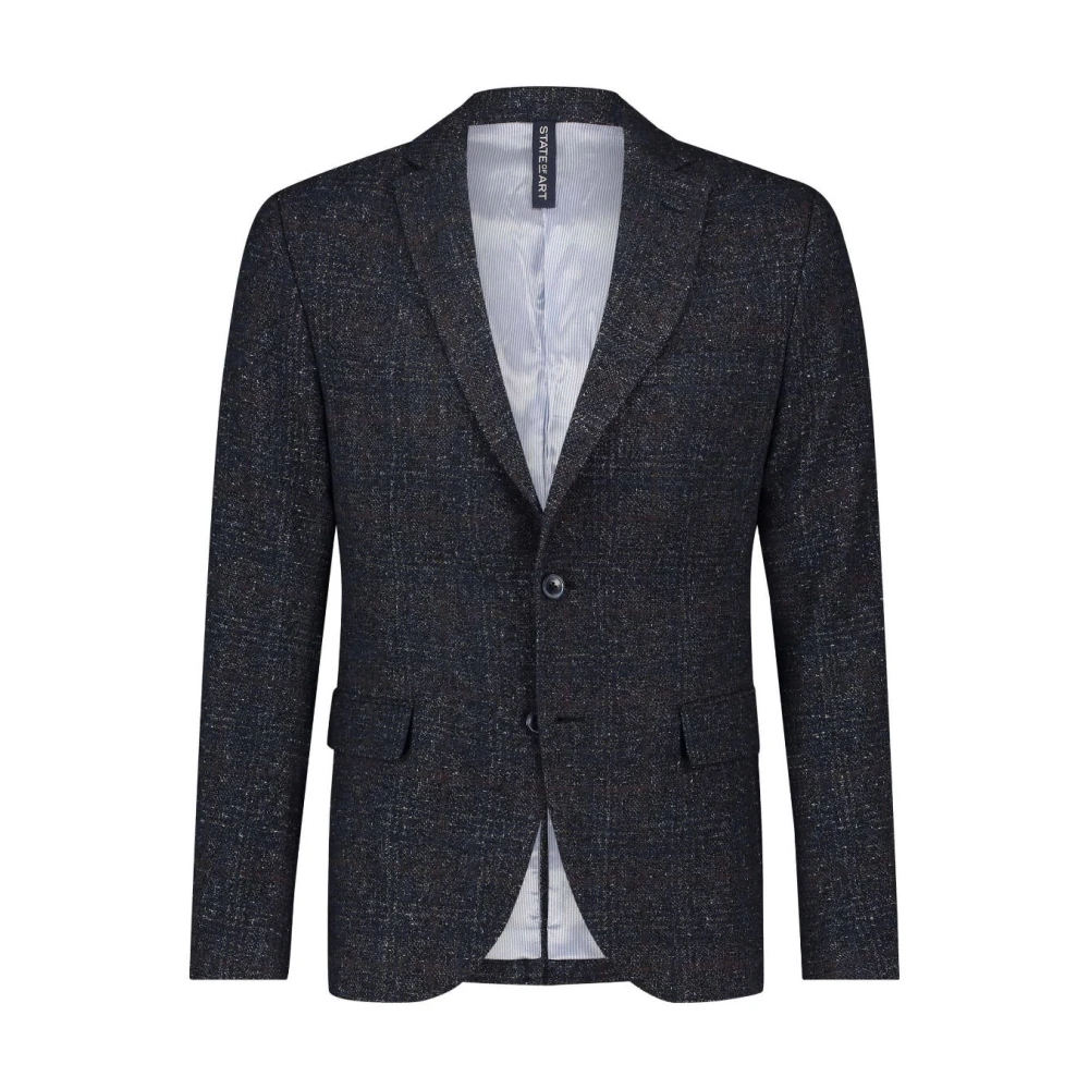 State of Art Geruite Blazer Upgrade voor Heren Blue Heren