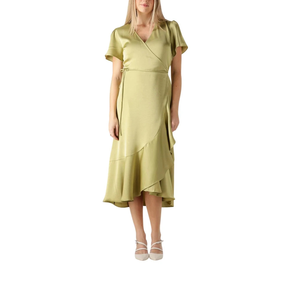 Notre-v Groene Midi Jurk Nv-Frida Stijl Green Dames