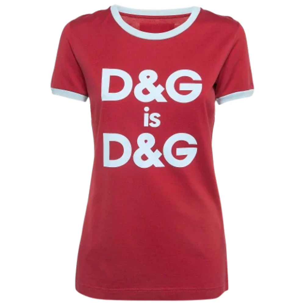 Dolce & Gabbana Pre-owned Cotton tops Red Dames