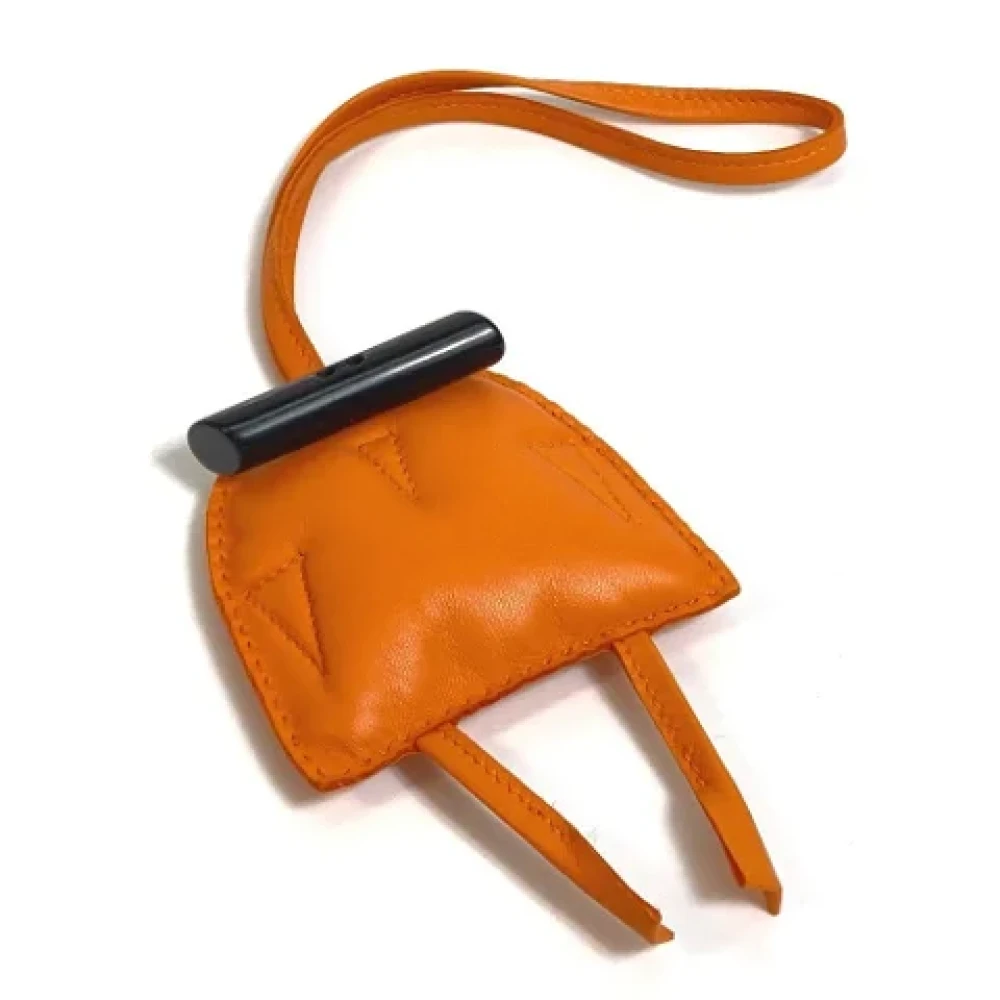 Hermès Vintage Pre-owned Leather key-holders Orange Dames