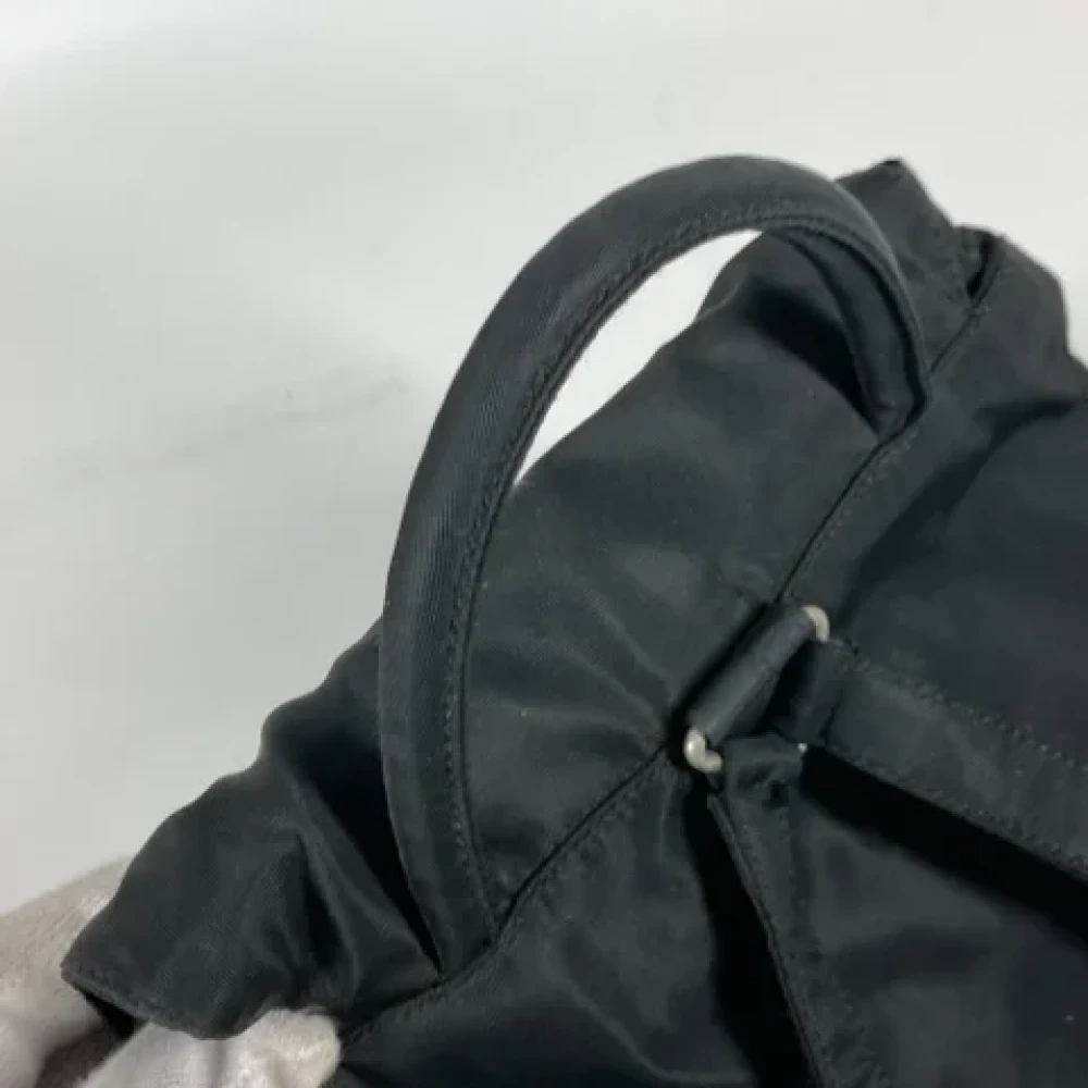 Prada Vintage Pre-owned Fabric backpacks Black Dames