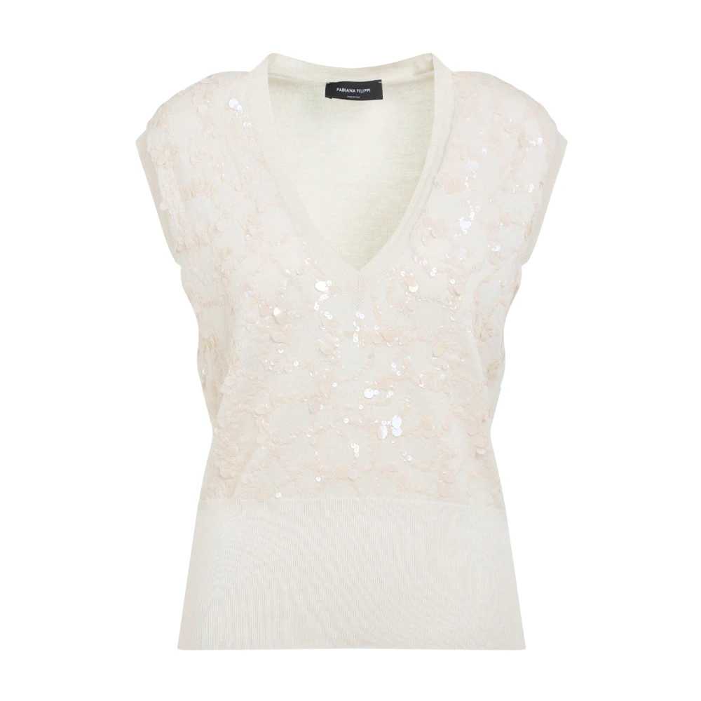 Fabiana Filippi Neutrale Trui Elegante Mix Beige Dames