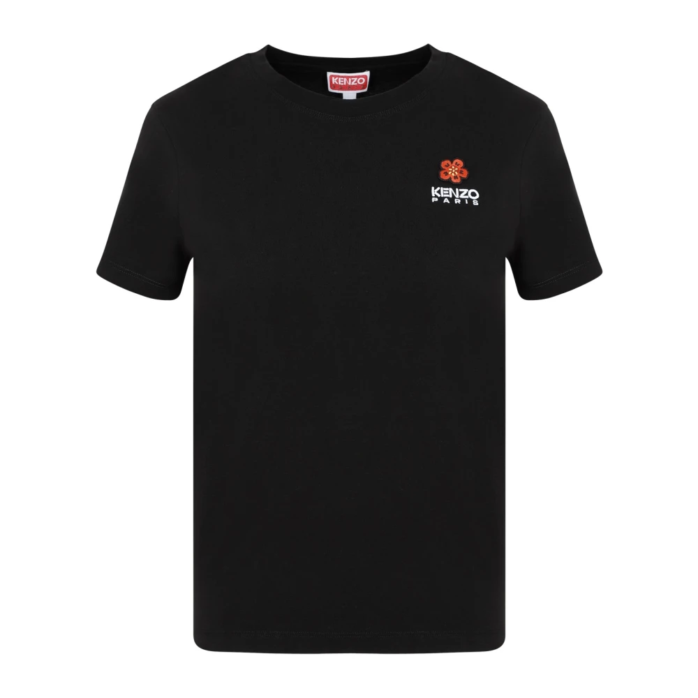 Kenzo Zwart Bloemenprint Logo T-Shirt Black Dames