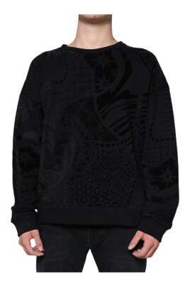 black-printed-sweatshirt-with-round-neck