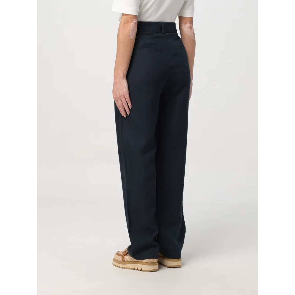 Woolrich Wijde broek met hoge taille Blue Dames