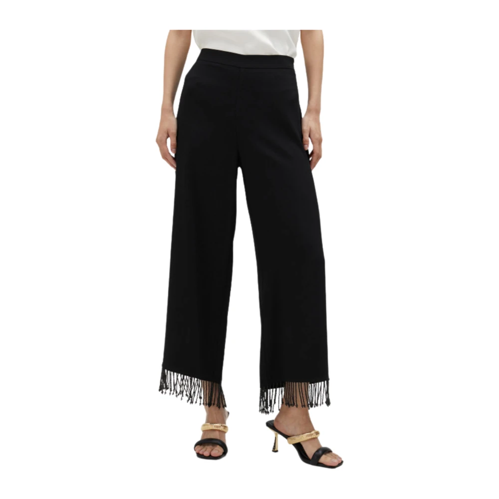 Lola Casademunt Broek met Franjes Black Dames
