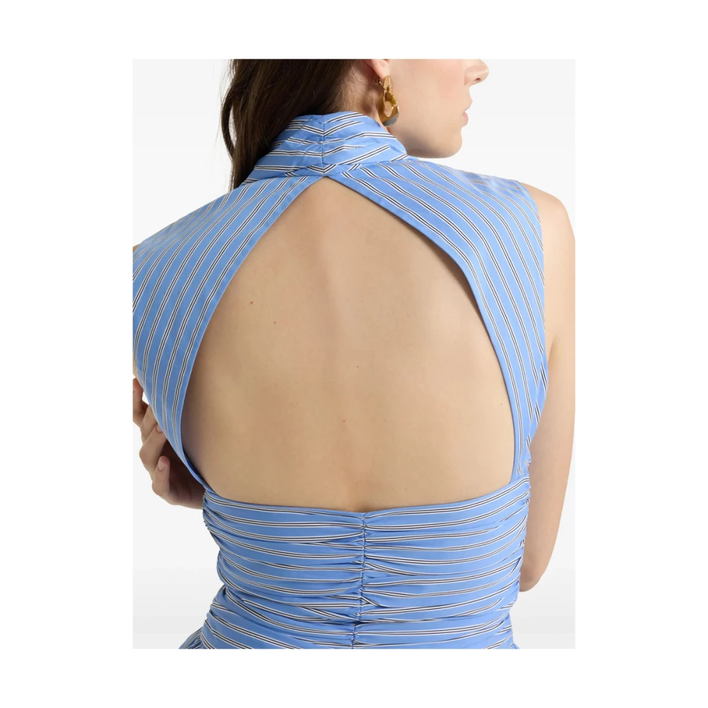Patou Lichtblauwe V-hals mouwloze jurk Blue Dames