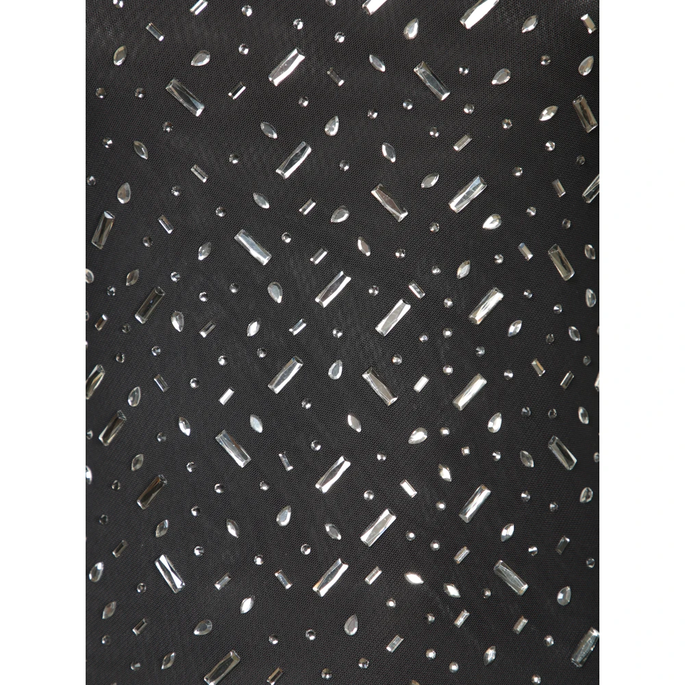 Self Portrait Zwarte Mesh Jurk Elegant Avondkleding Black Dames