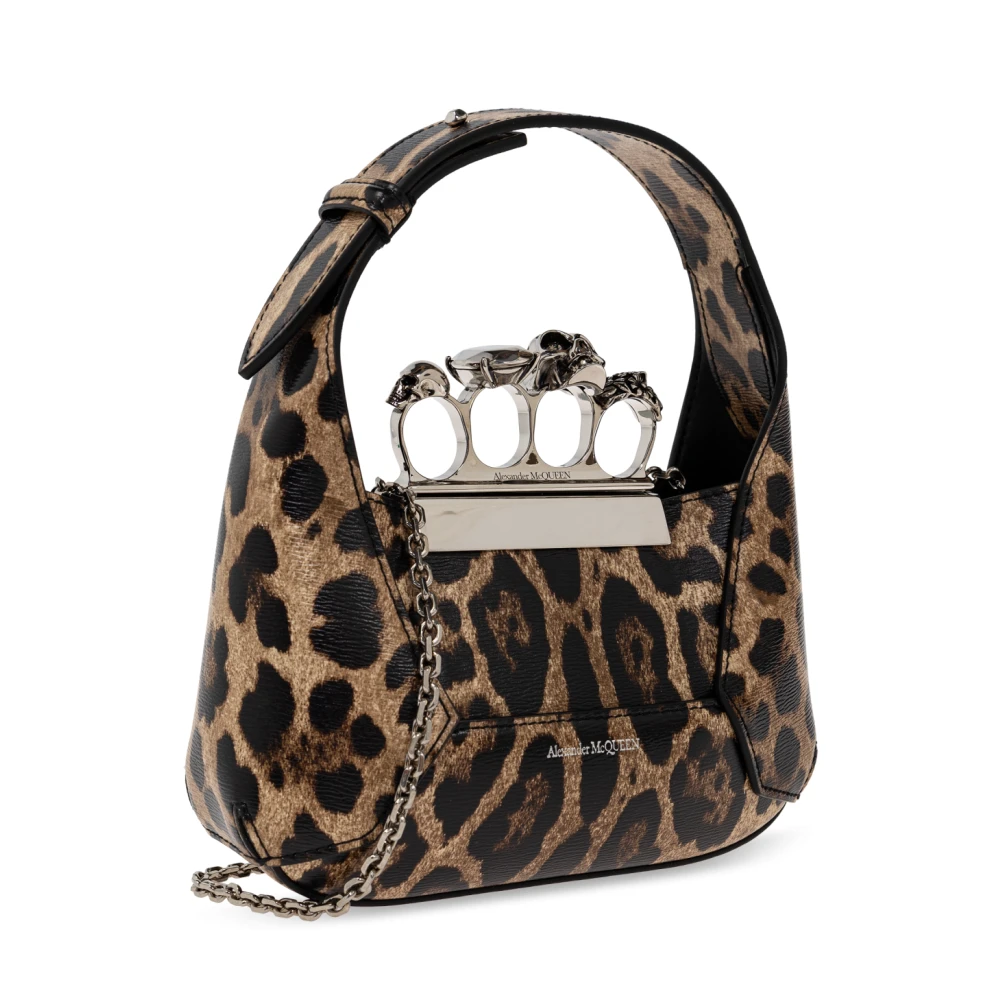 alexander mcqueen Jewelled Hobo Mini Handtas Brown Dames