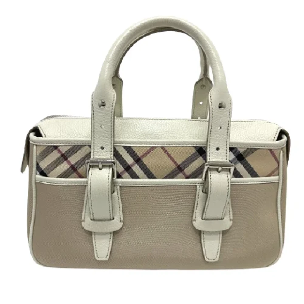 Burberry Vintage Pre-owned Fabric handbags Beige Dames