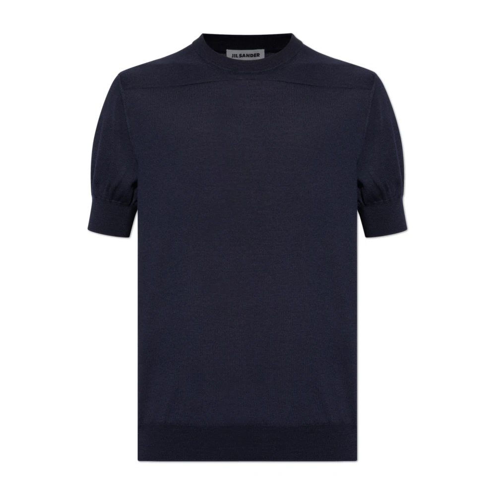 Jil Sander Men's Blue Wool T-Shirt