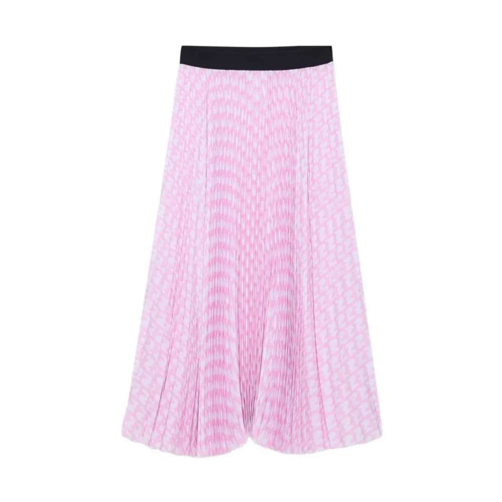 Msgm Women's Pink Midi Skirts, M, Gonna