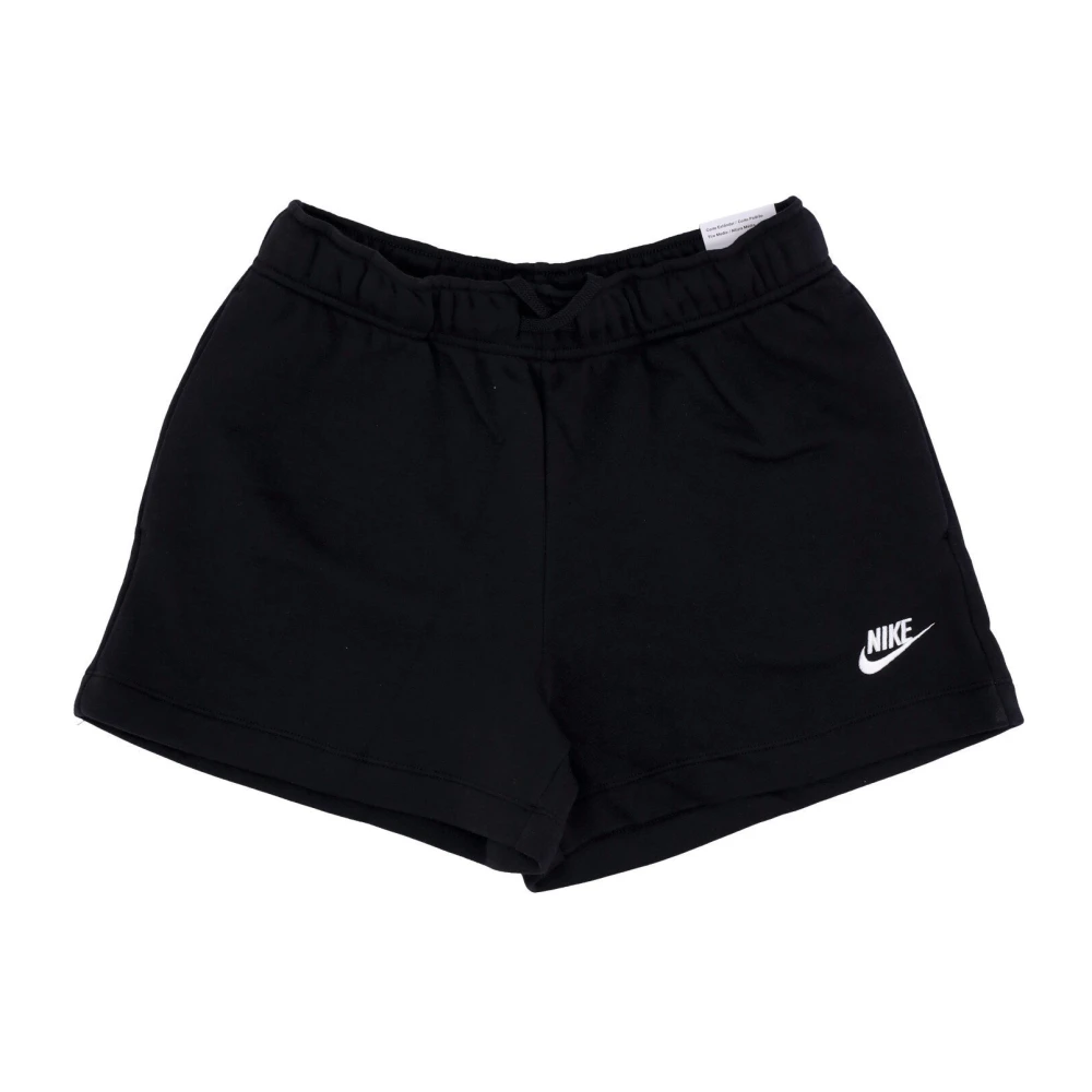 Nike Sportieve Mid-Rise Shorts Zwart Wit Black Dames