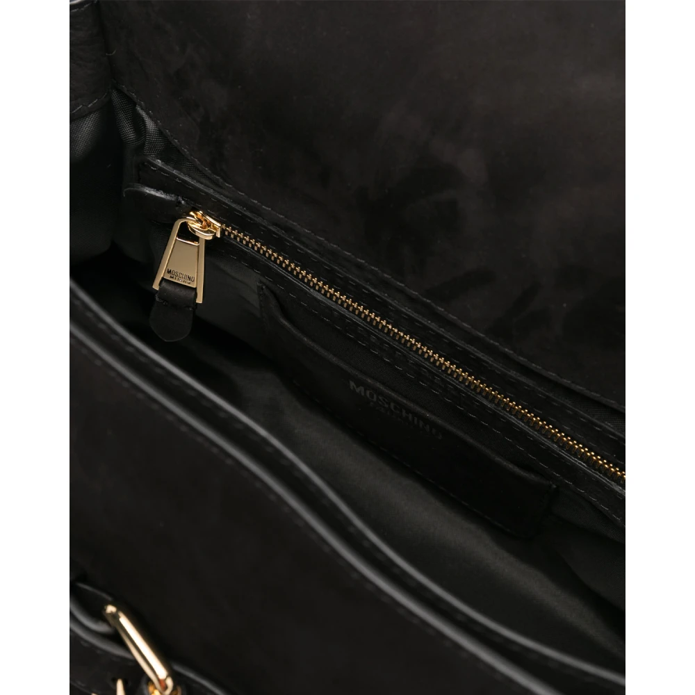 Moschino Bruine Suède Schoudertas met Riem Brown Dames