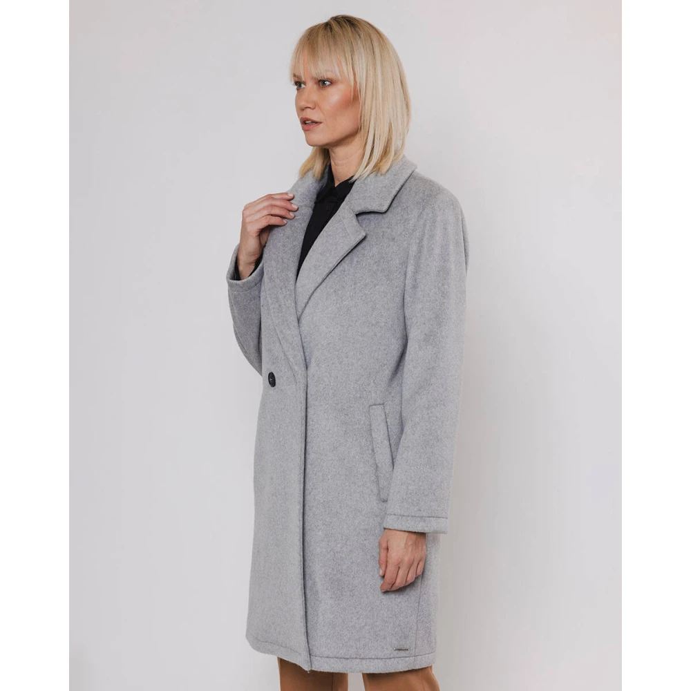 Rino&Pelle Double Breasted Coat Gray Dames