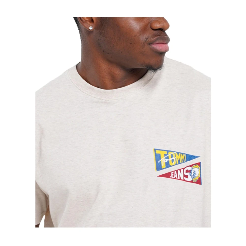 Tommy Hilfiger Flag Tiger Grafisch Katoenen T-shirt White Heren