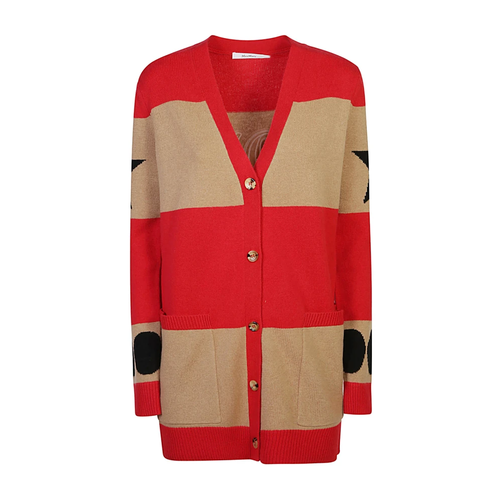 Max Mara Beige Gebreide Trui Aw24 Multicolor Dames