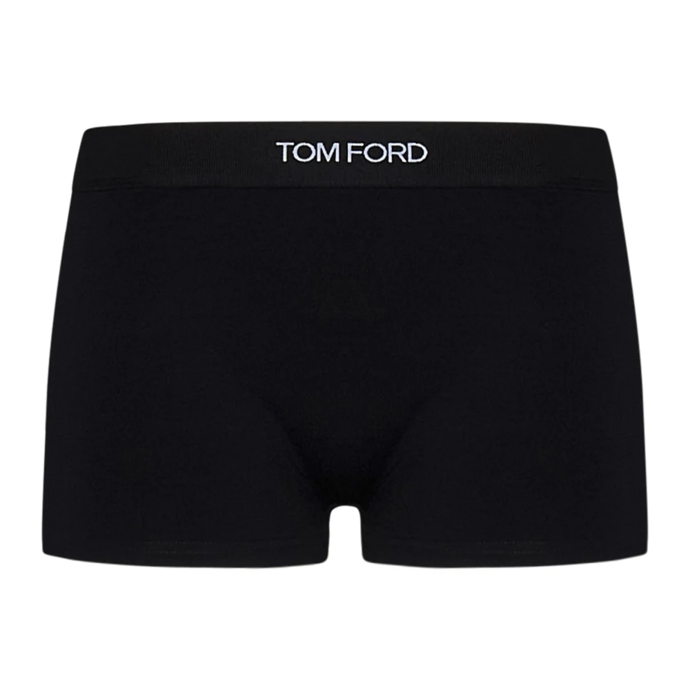 Tom Ford Zwarte Modal Boxershorts met Logo Tailleband Black Dames