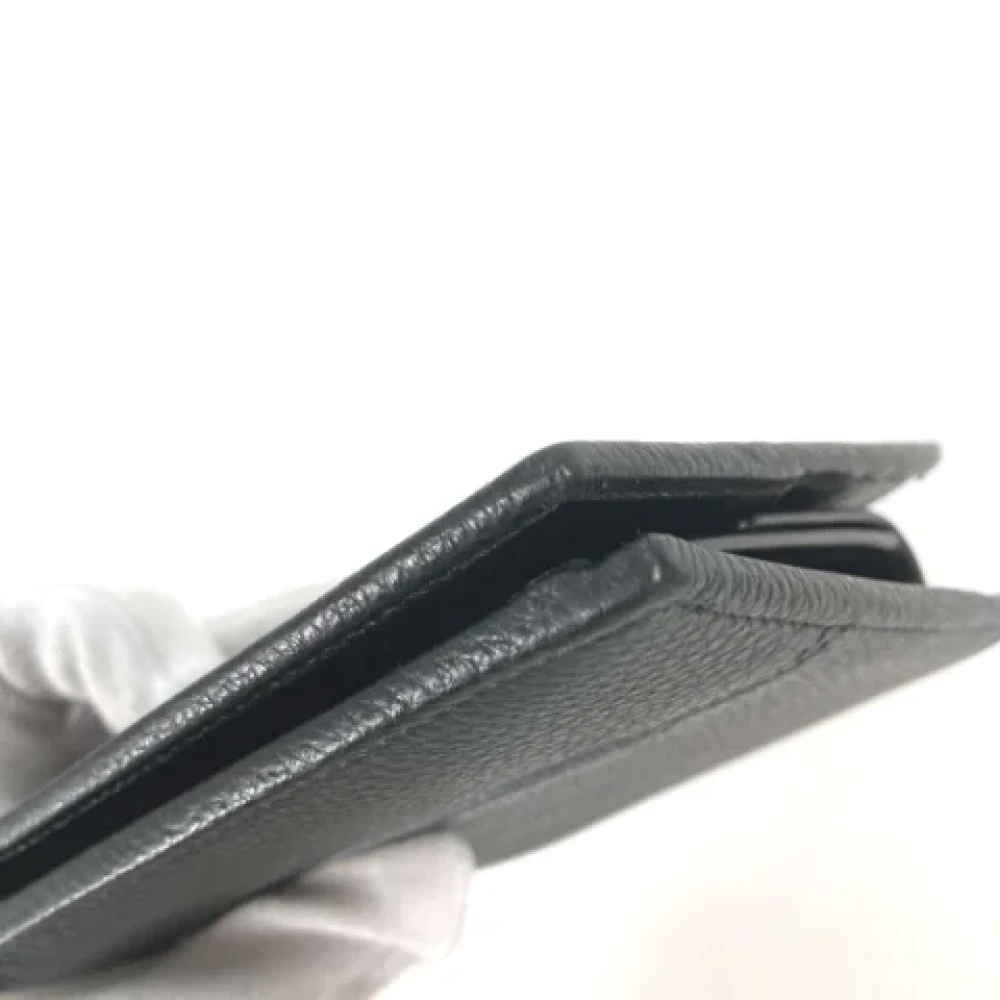 Bvlgari Vintage Pre-owned Leather wallets Black Heren