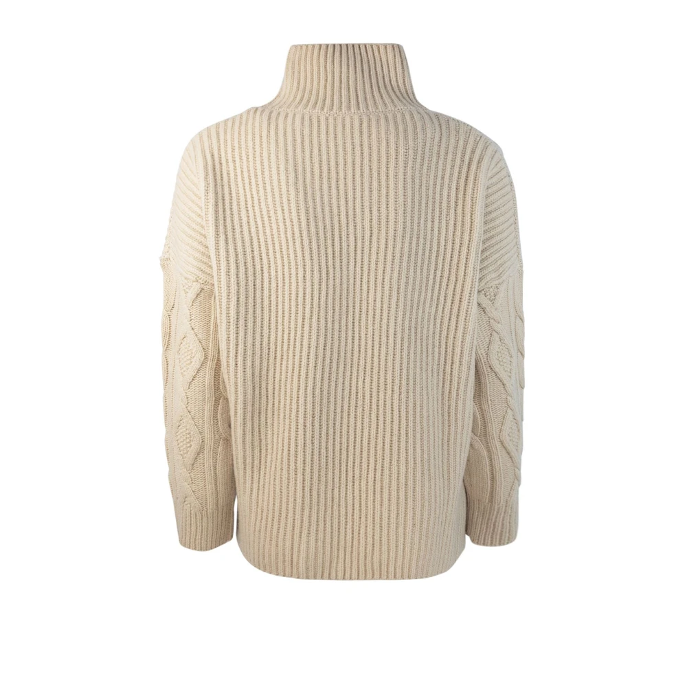 Max Mara Patchwork Coltrui Trui Beige Dames