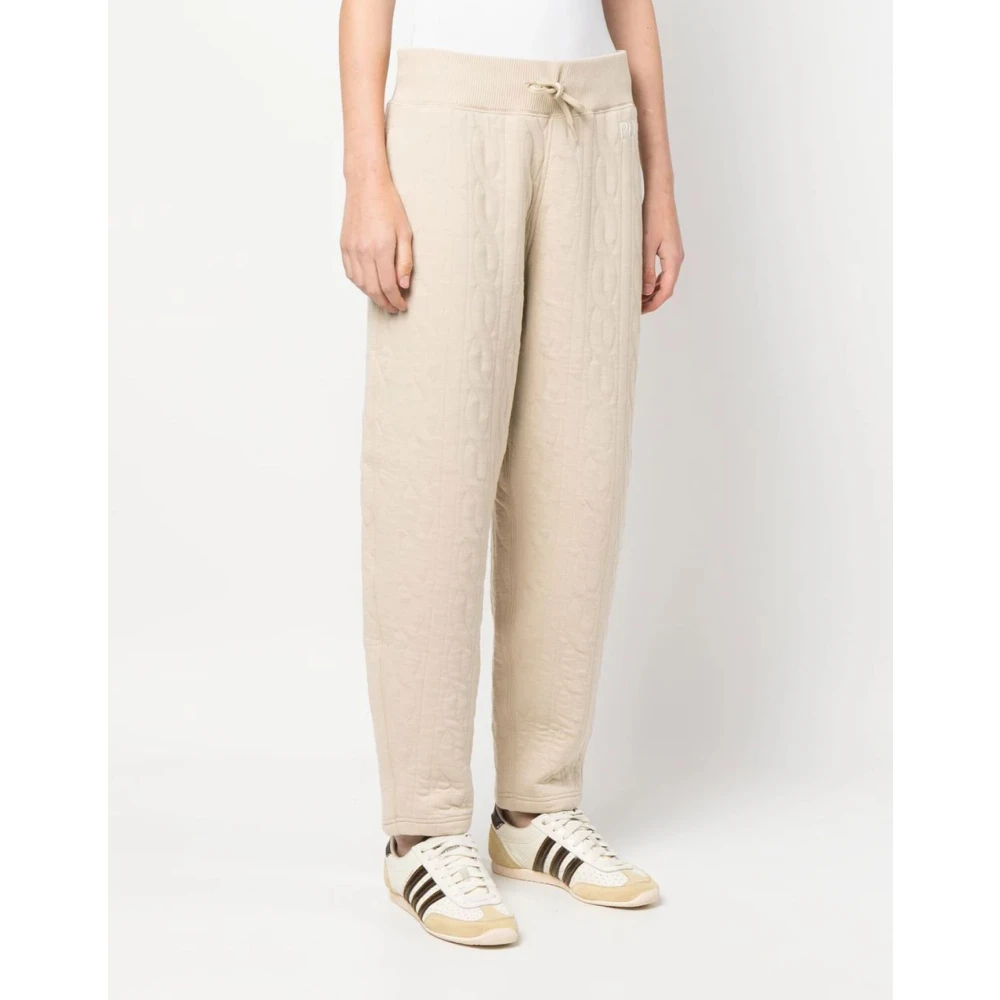 Polo Ralph Lauren Gewatteerde Logo Broek Room Broek Beige Dames