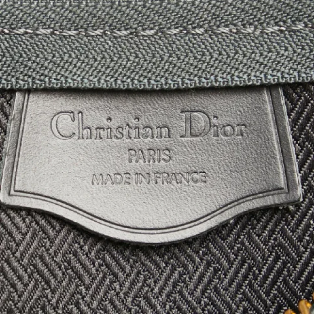 Dior Vintage Pre-owned Canvas handbags Blue Dames