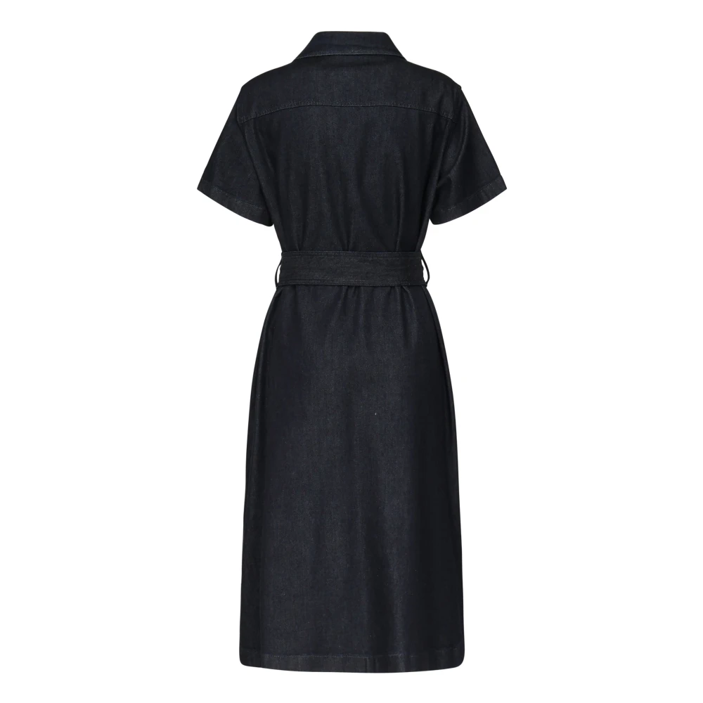 Dolce & Gabbana Denim chemisier jurk met overhemdkraag Blue Dames