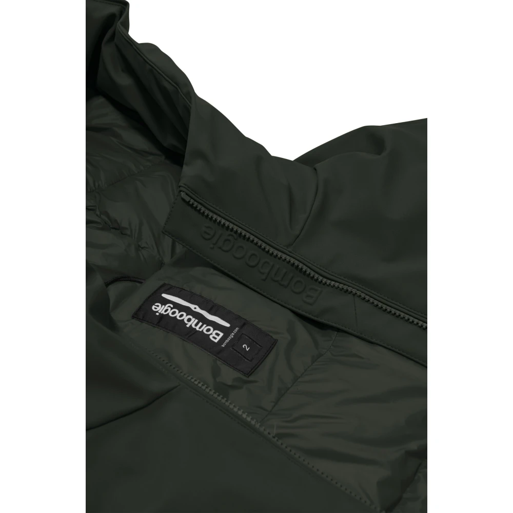 BomBoogie Bimateriaal korte gewatteerde jas Brown Dames
