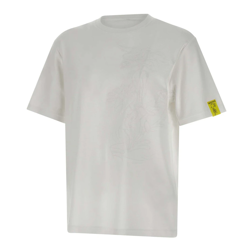 Iceberg Wit Regular Fit T-shirt van Interlock-stof White Heren