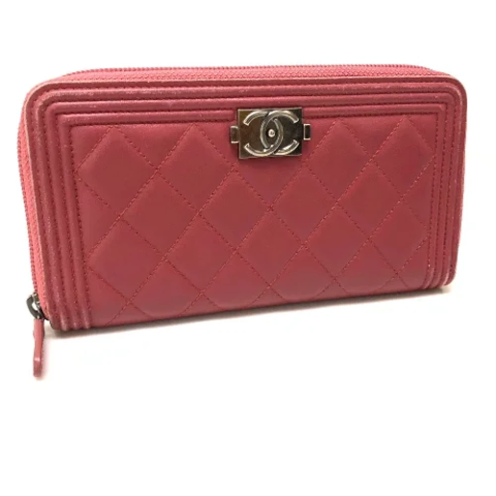 Chanel Vintage Pre-owned Leather wallets Pink Dames