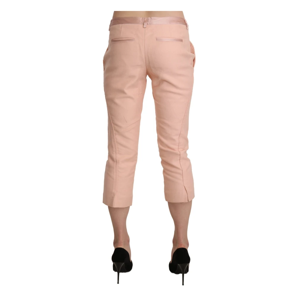 Ermanno Scervino Stijlvolle Roze Skinny Capri Broek Pink Dames