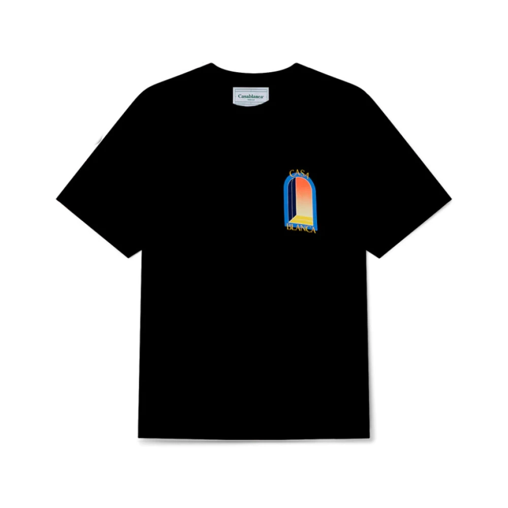 Casablanca Men's Black L'arche De Nuit T-Shirt - T-Shirts - S - Tops