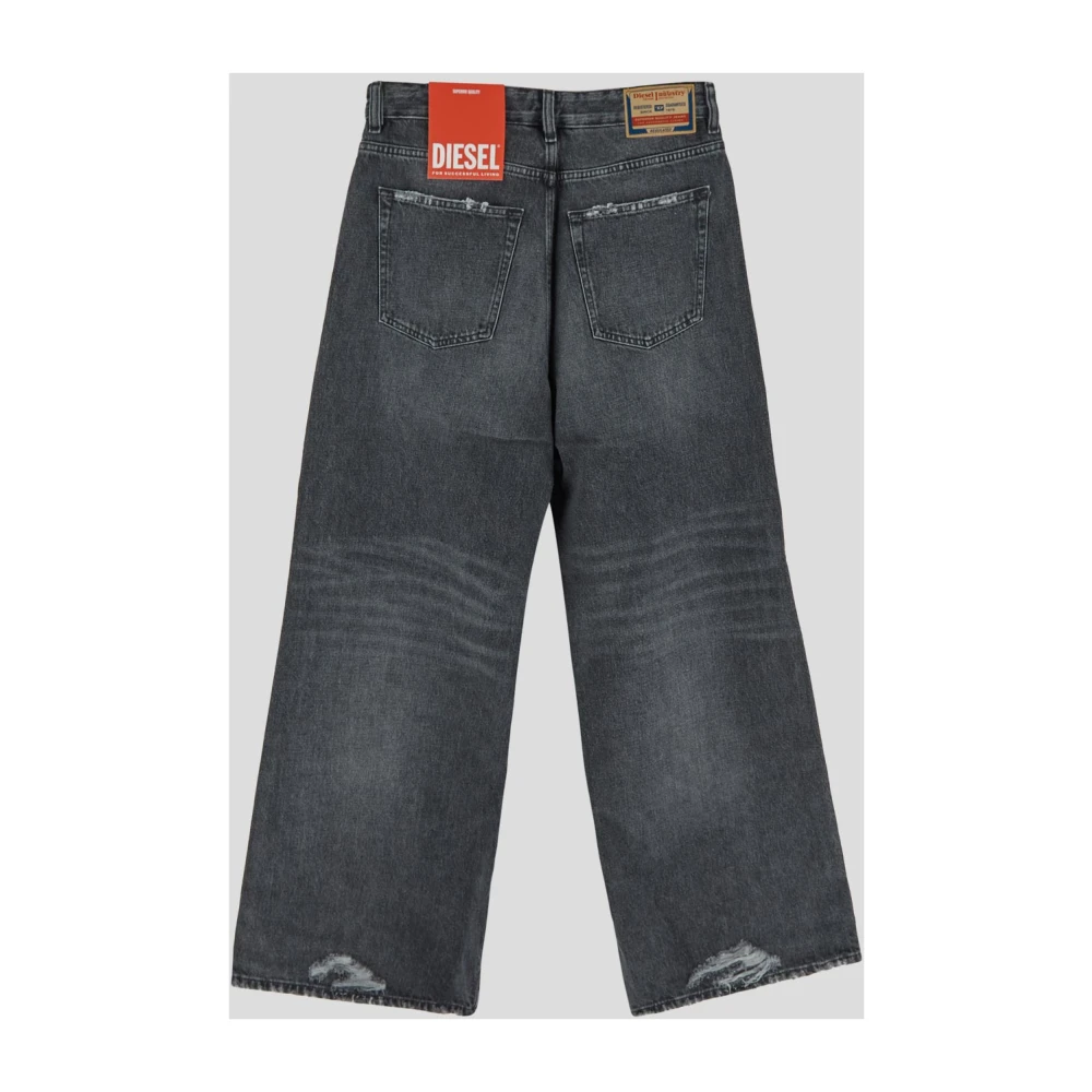 Diesel Katoenen Denim Broek Gray Dames