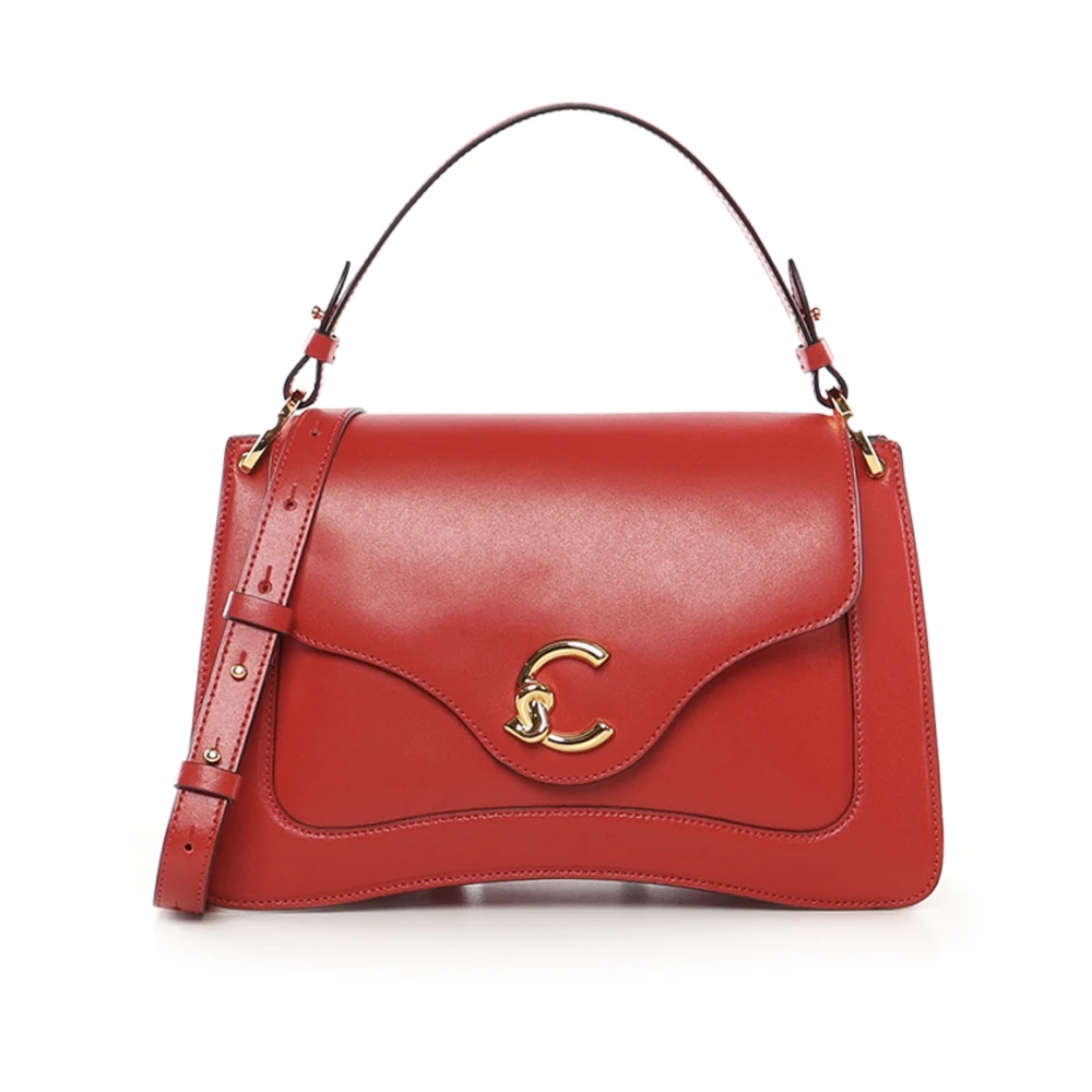 Coccinelle Donna Rosso Donne, Borsa A Mano, Borsa Da In Pelle Rossa, - Immagine 4