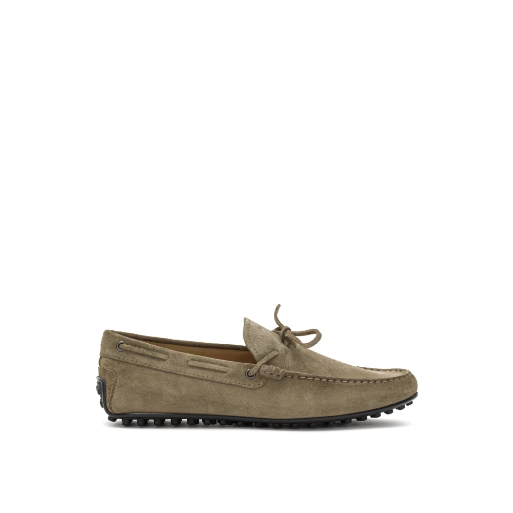 Tod's Men's Gray City Gommino Suede Loafer