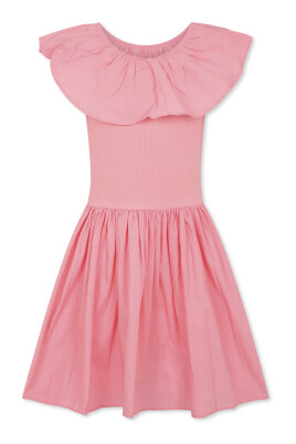 pink-cotton-blend-short-dress