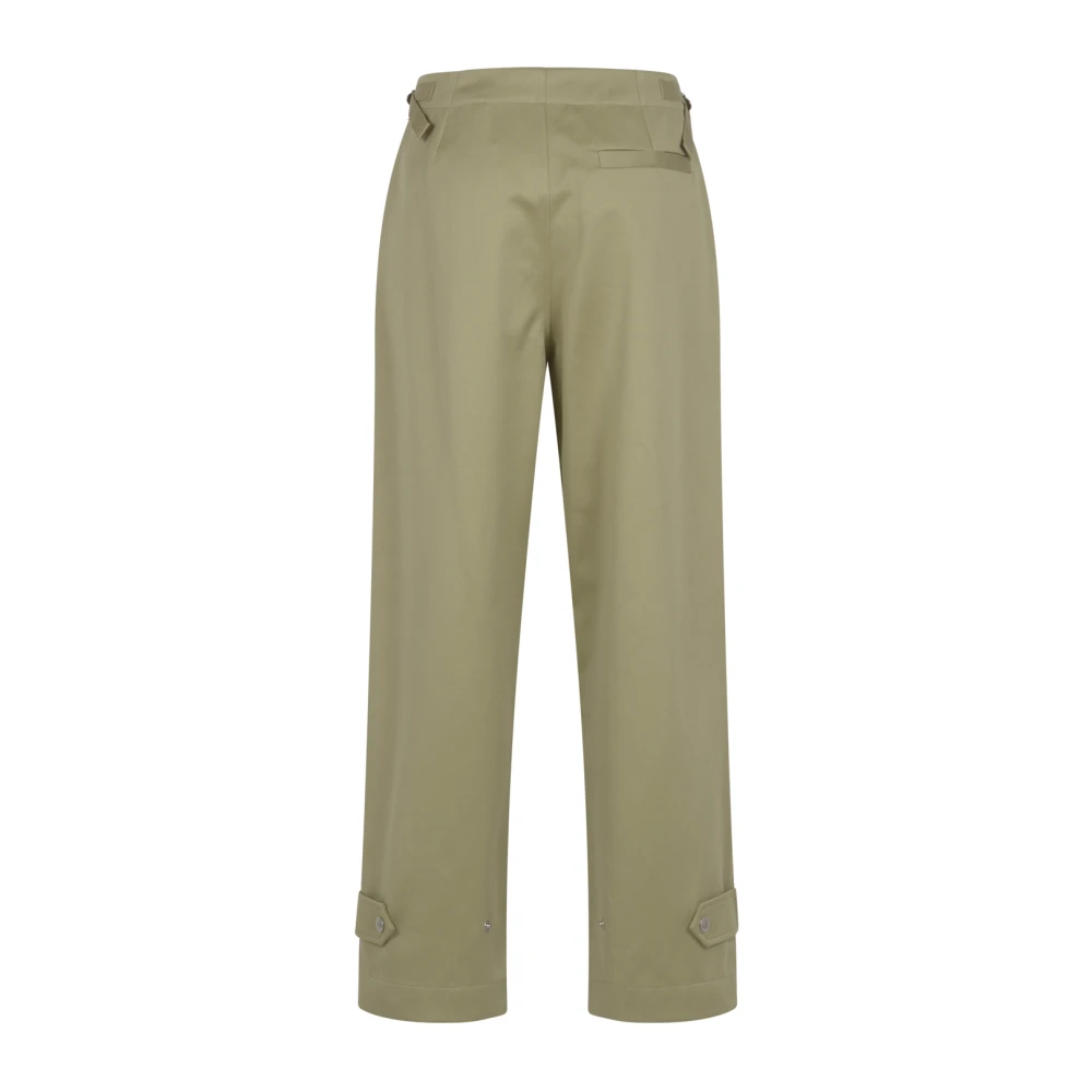 Burberry Katoenen Palazzo Broek Green Dames