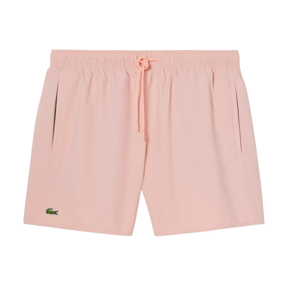 Lacoste Mannelijk Roze Badmode Heren, L, Boxer Zwembroek Met Klein Logo