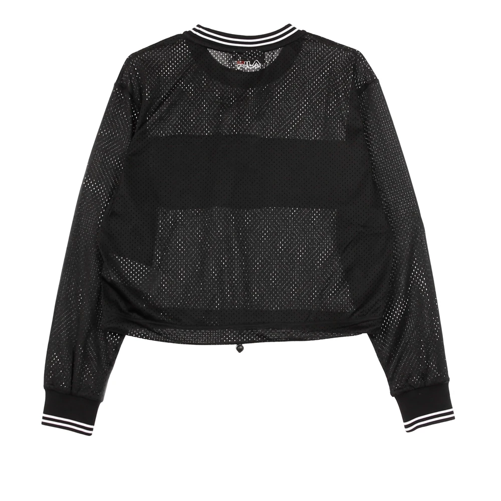 Fila Sportieve Mesh Crop Top Zwart Black Dames