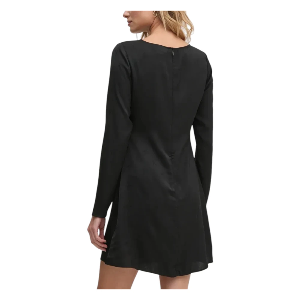 Calvin Klein Jeans Elegante Jacquard Korte Jurk Vrouwen Black Dames
