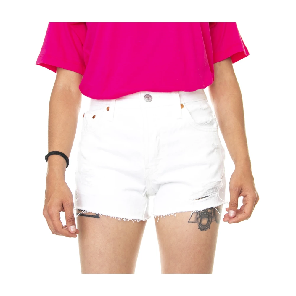 Levi's Denim Bermuda Shorts Lente Zomer Vrouwen White Dames