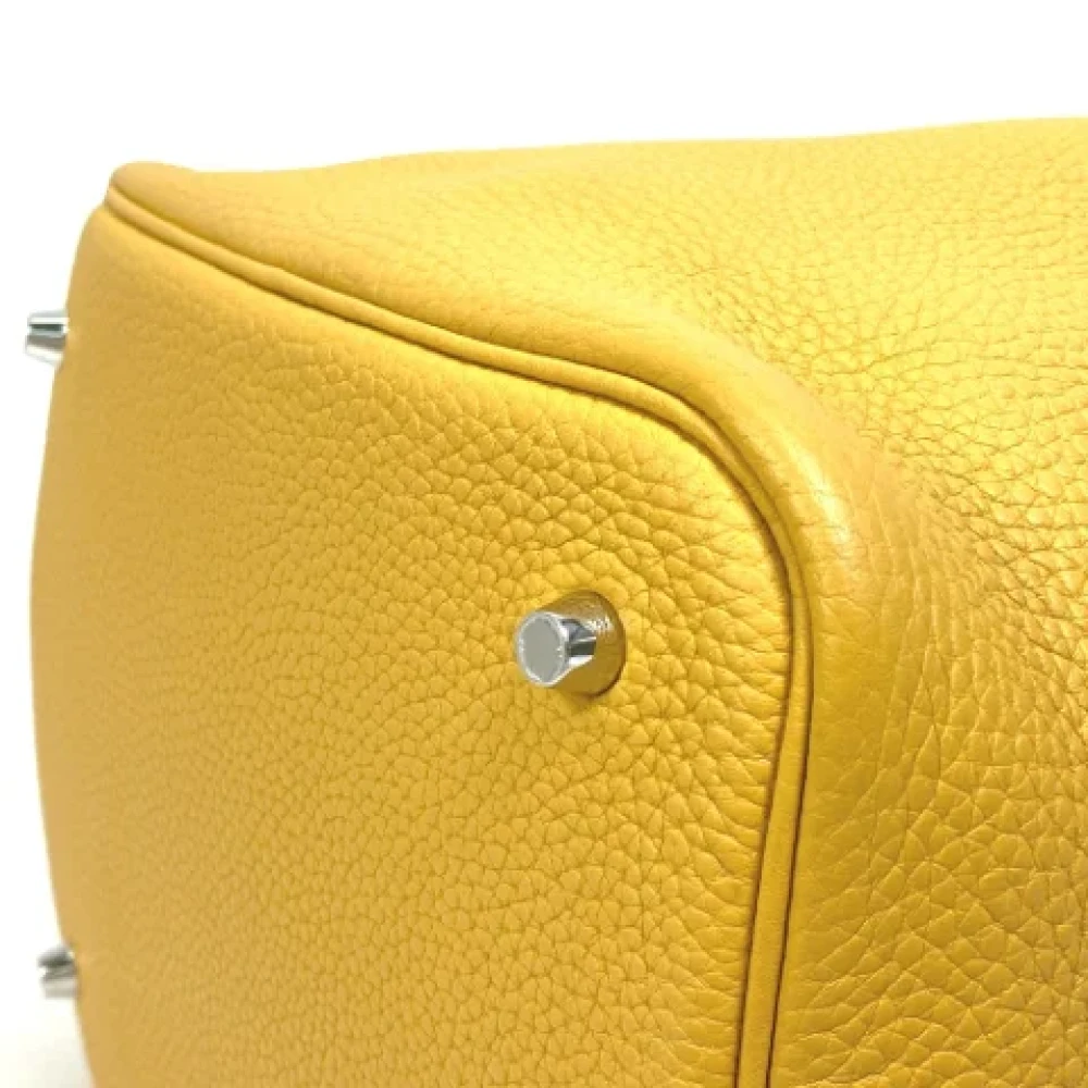 Hermès Vintage Pre-owned Leather handbags Yellow Dames