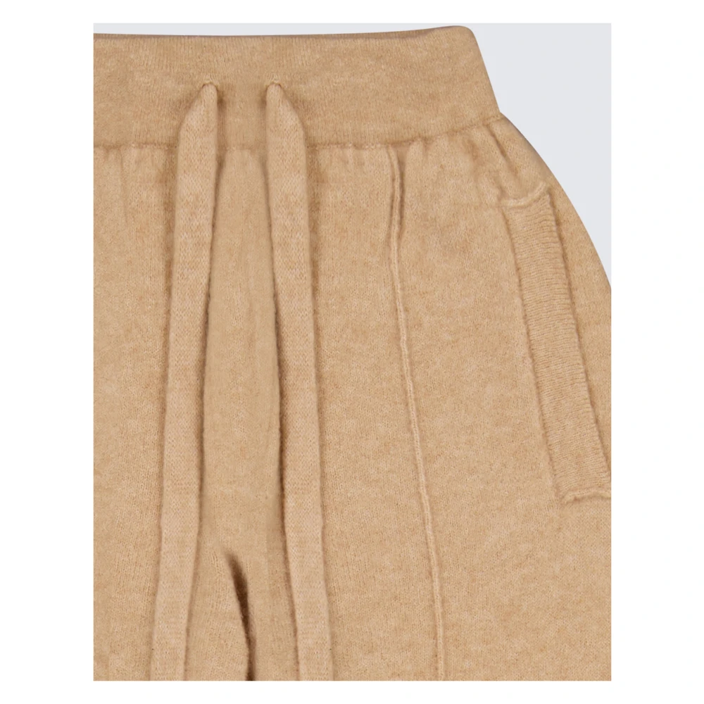 Laneus Sportieve Cashmere Zijden Broek Brown Dames