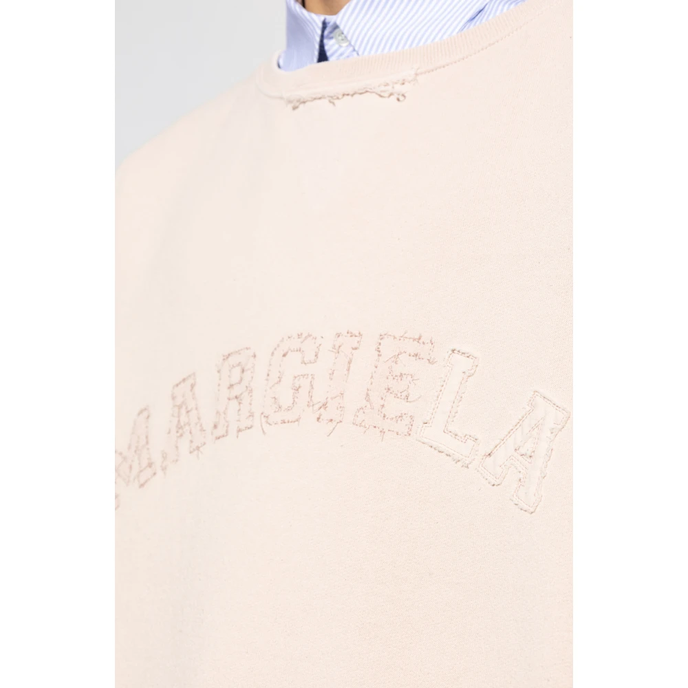 Maison Margiela Sweatshirt met vintage effect Pink Heren