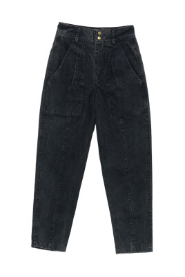 faded-black-pleated-cotton-blend-skirt