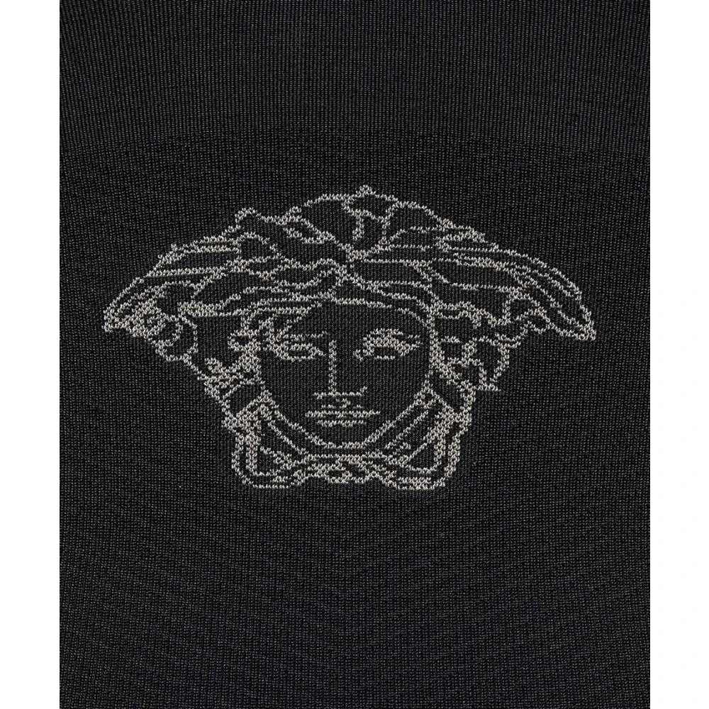 Versace Geborduurd Logo Nylon Jumpsuit Black Dames
