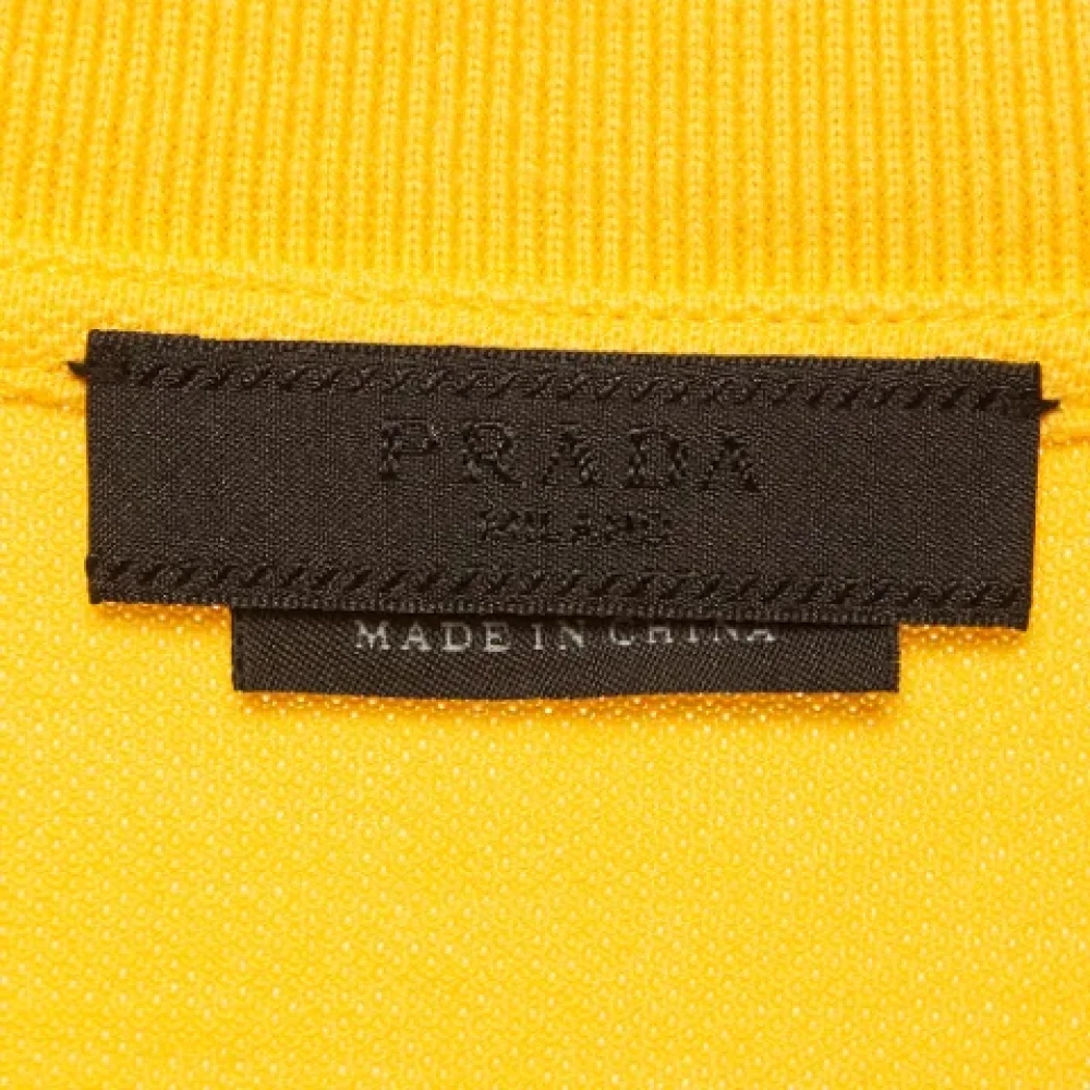 Prada Vintage Pre-owned Cotton tops Yellow Heren