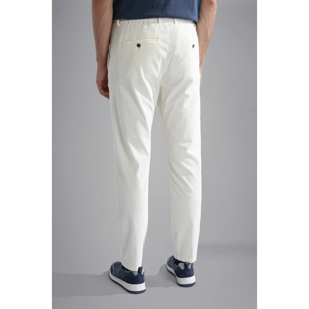 PAUL & SHARK Beige Katoen Modal Broek Regular Fit Beige Heren